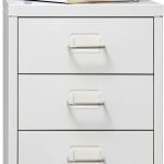 HollyHOME 3-Drawer Mobile Classification Storage Cabinet, Under Desk Mini File Cabinet, Metal Storage Cabinet with Casters for Home and Office, Blue